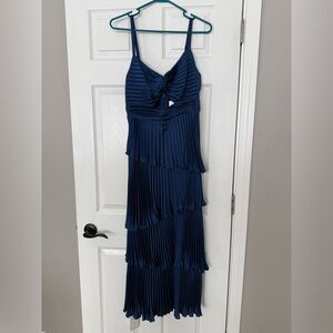 Abercrombie & Fitch Navy Giselle Tiered Dress